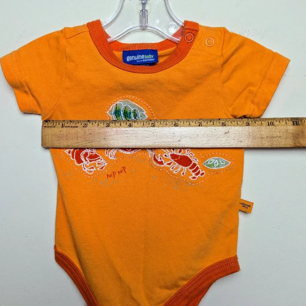 Vintage Osh Kosh Crabs Sea Life Bodysuit‎ Genuine Baby Y2K Size 3 Months